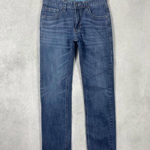 Rock & Roll Cowboy 29x34 Revolver Straight Slim Stitch Medium Wash Denim Jeans